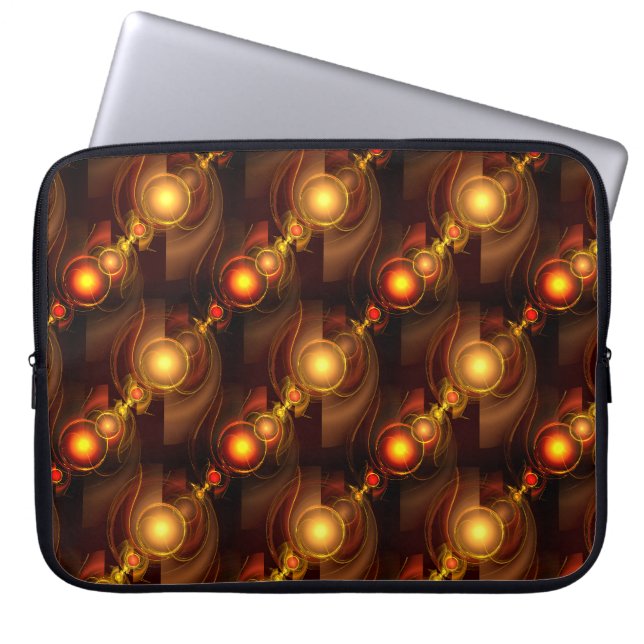 Gold Modern Boho Elegant Abstract Art Pattern #501 Laptop Sleeve (Front)