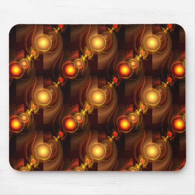 Gold Modern Boho Elegant Abstract Art Pattern #501 Mouse Mat (Front)