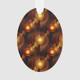 Gold Modern Boho Elegant Abstract Art Pattern #501 Ornament
