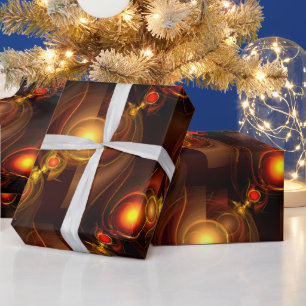 Gold Modern Boho Elegant Abstract Art Pattern #501 Wrapping Paper