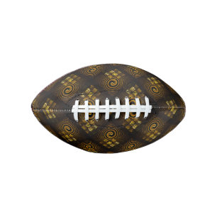 Gold Modern Boho Elegant Abstract Art Pattern #502 American Football