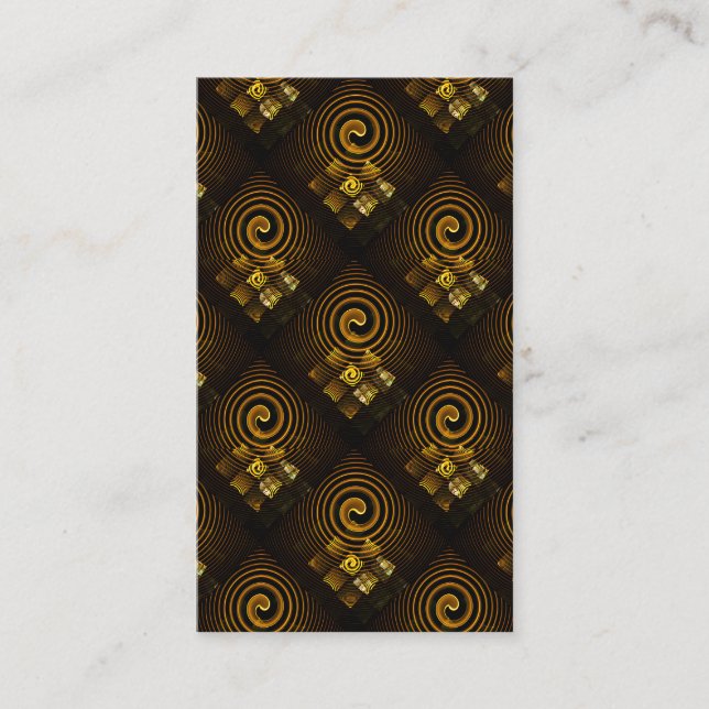 Gold Modern Boho Elegant Abstract Art Pattern #502 Business Card (Front)