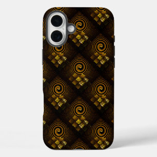 Gold Modern Boho Elegant Abstract Art Pattern #502 iPhone 16 Plus Case