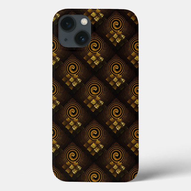 Gold Modern Boho Elegant Abstract Art Pattern #502 Case-Mate iPhone Case (Back)