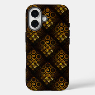 Gold Modern Boho Elegant Abstract Art Pattern #502 iPhone 16 Case