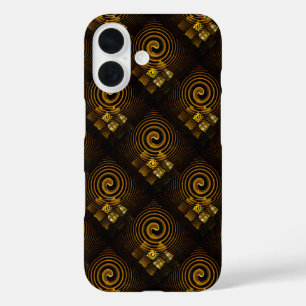 Gold Modern Boho Elegant Abstract Art Pattern #502 iPhone 16 Case