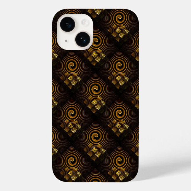 Gold Modern Boho Elegant Abstract Art Pattern #502 Case-Mate iPhone Case (Back)