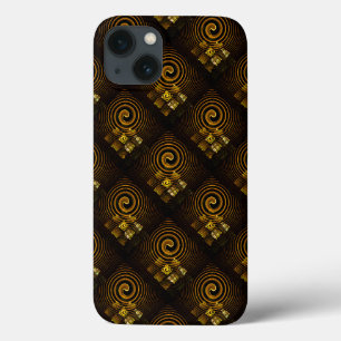 Gold Modern Boho Elegant Abstract Art Pattern #502 iPhone 13 Case