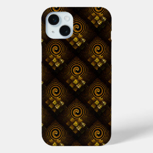 Gold Modern Boho Elegant Abstract Art Pattern #502 iPhone 15 Mini Case