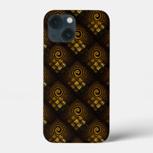 Gold Modern Boho Elegant Abstract Art Pattern #502 iPhone 13 Mini Case