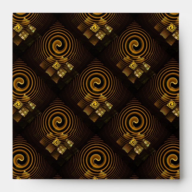 Gold Modern Boho Elegant Abstract Art Pattern #502 Envelope (Front)