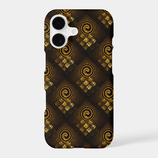 Gold Modern Boho Elegant Abstract Art Pattern #502 iPhone Case (Back)