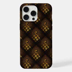 Gold Modern Boho Elegant Abstract Art Pattern #502 iPhone 15 Pro Max Case