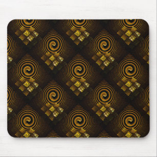 Gold Modern Boho Elegant Abstract Art Pattern #502 Mouse Mat
