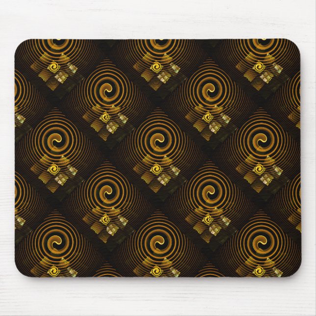 Gold Modern Boho Elegant Abstract Art Pattern #502 Mouse Mat (Front)