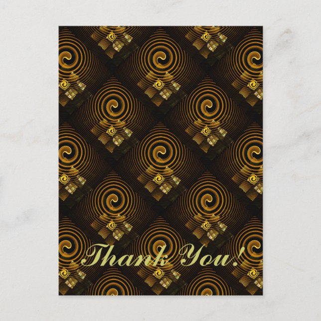 Gold Modern Boho Elegant Abstract Art Pattern #502 Postcard (Front)