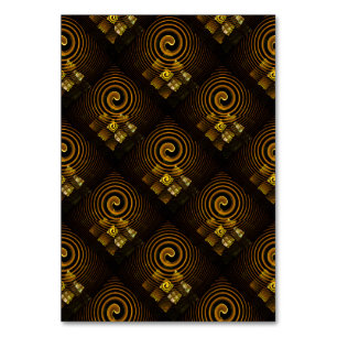 Gold Modern Boho Elegant Abstract Art Pattern #502 Table Number
