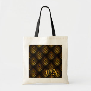 Gold Modern Boho Elegant Abstract Art Pattern #502 Tote Bag