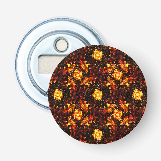 Gold Modern Boho Elegant Abstract Art Pattern #506 Bottle Opener (Front)