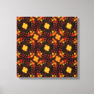 Gold Modern Boho Elegant Abstract Art Pattern #506 Canvas Print
