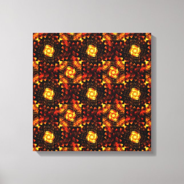 Gold Modern Boho Elegant Abstract Art Pattern #506 Canvas Print (Front)