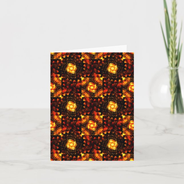 Gold Modern Boho Elegant Abstract Art Pattern #506 Card (Front)