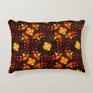 Gold Modern Boho Elegant Abstract Art Pattern #506 Decorative Cushion