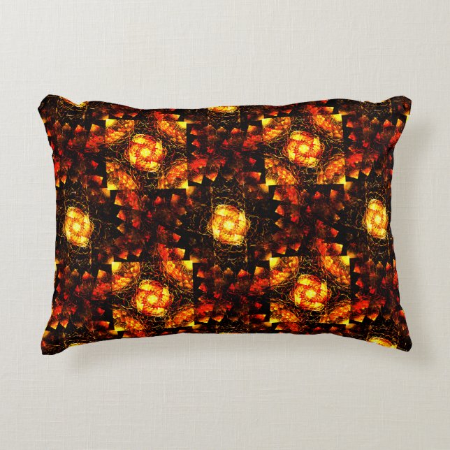 Gold Modern Boho Elegant Abstract Art Pattern #506 Decorative Cushion (Front)