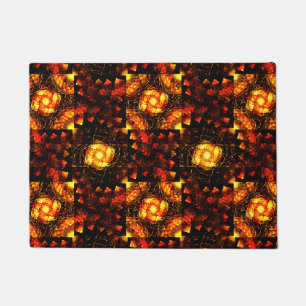 Gold Modern Boho Elegant Abstract Art Pattern #506 Doormat