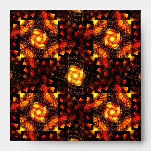 Gold Modern Boho Elegant Abstract Art Pattern #506 Envelope
