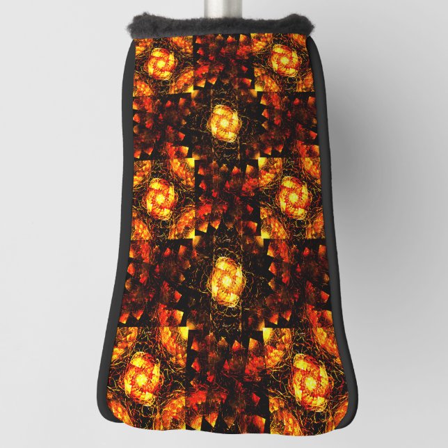 Gold Modern Boho Elegant Abstract Art Pattern #506 Golf Head Cover (Rotate 90)