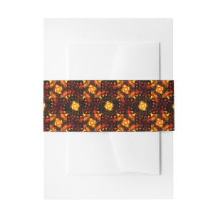 Gold Modern Boho Elegant Abstract Art Pattern #506 Invitation Belly Band