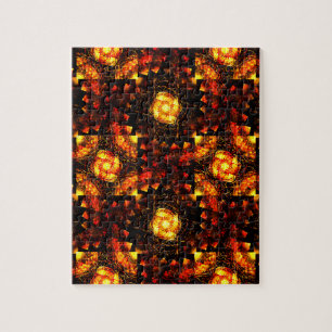 Gold Modern Boho Elegant Abstract Art Pattern #506 Jigsaw Puzzle
