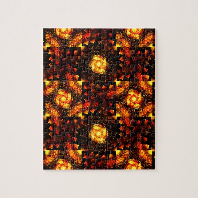 Gold Modern Boho Elegant Abstract Art Pattern #506 Jigsaw Puzzle (Vertical)