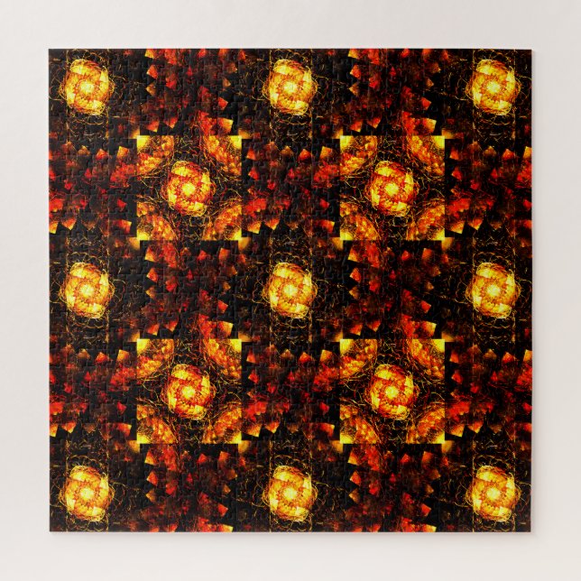 Gold Modern Boho Elegant Abstract Art Pattern #506 Jigsaw Puzzle (Vertical)