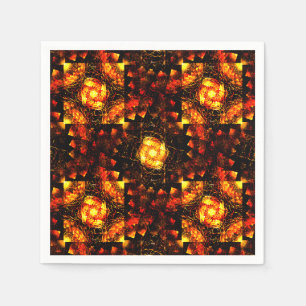 Gold Modern Boho Elegant Abstract Art Pattern #506 Napkin