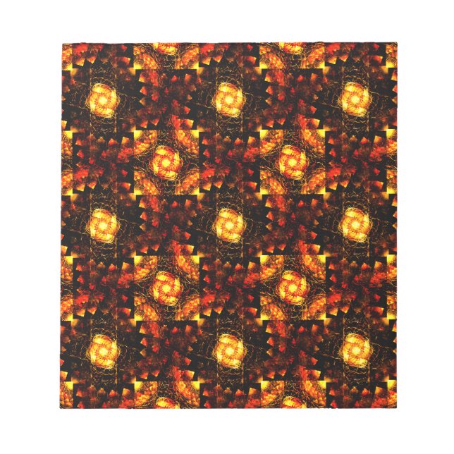 Gold Modern Boho Elegant Abstract Art Pattern #506 Notepad (Front)