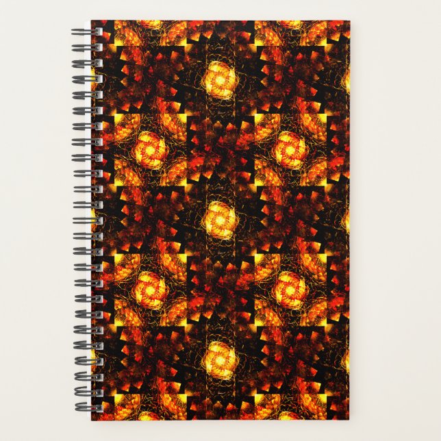 Gold Modern Boho Elegant Abstract Art Pattern #506 Planner (Front)