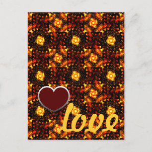 Gold Modern Boho Elegant Abstract Art Pattern #506 Postcard