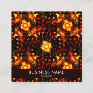 Gold Modern Boho Elegant Abstract Art Pattern #506 Square Business Card