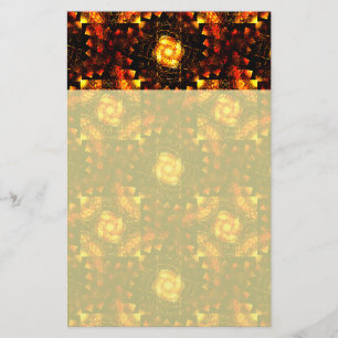 Gold Modern Boho Elegant Abstract Art Pattern #506 Stationery