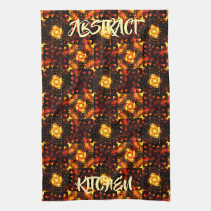 Gold Modern Boho Elegant Abstract Art Pattern #506 Tea Towel
