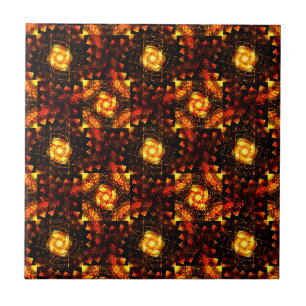 Gold Modern Boho Elegant Abstract Art Pattern #506 Tile