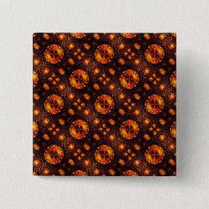Gold Modern Boho Elegant Abstract Art Pattern #507 15 Cm Square Badge