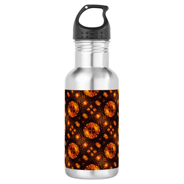 Gold Modern Boho Elegant Abstract Art Pattern #507 532 Ml Water Bottle (Front)