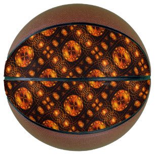 Gold Modern Boho Elegant Abstract Art Pattern #507 Basketball