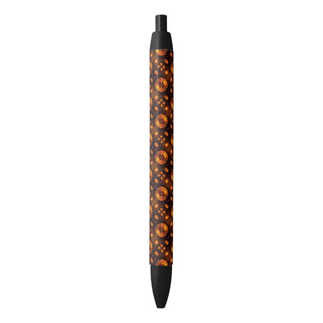 Gold Modern Boho Elegant Abstract Art Pattern #507 Black Ink Pen (Front Vertical)