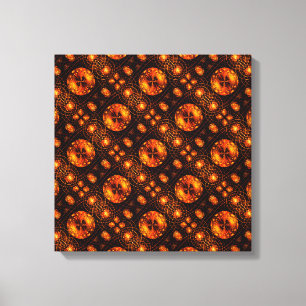 Gold Modern Boho Elegant Abstract Art Pattern #507 Canvas Print