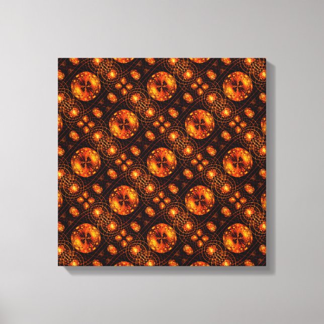 Gold Modern Boho Elegant Abstract Art Pattern #507 Canvas Print (Front)