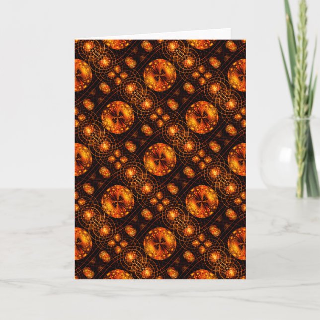 Gold Modern Boho Elegant Abstract Art Pattern #507 Card (Front)